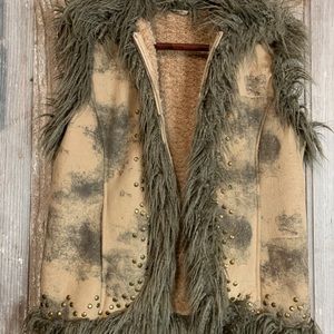 Rodeo Western Tan Fur Vest